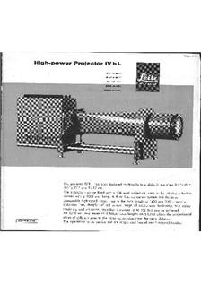 Leica Slide Projector - misc manual. Camera Instructions.